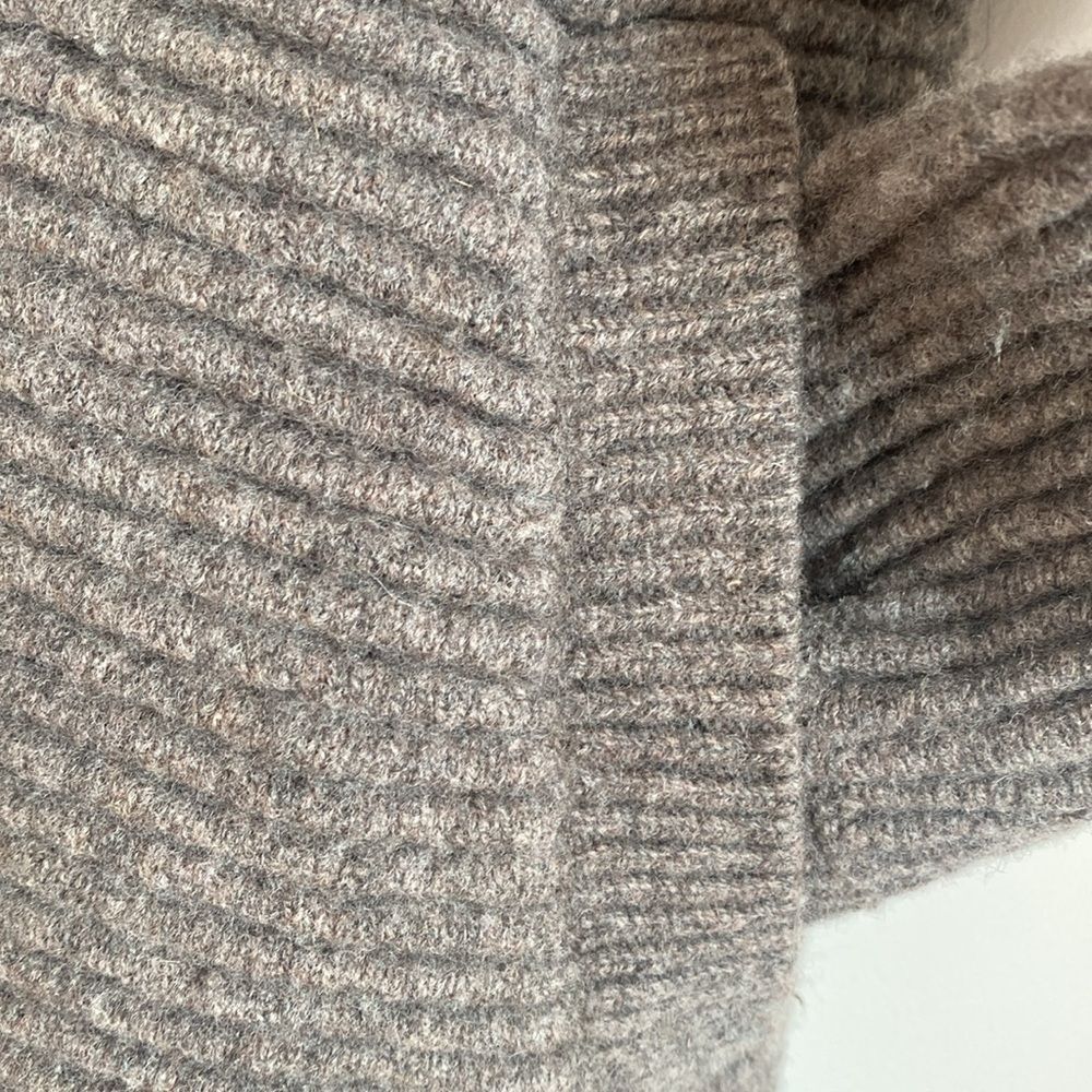 Madewell Wool 100% Cozy Gray Brown Open-Front Duster Cardigan Sweater Leganlook - Picture 4 of 9